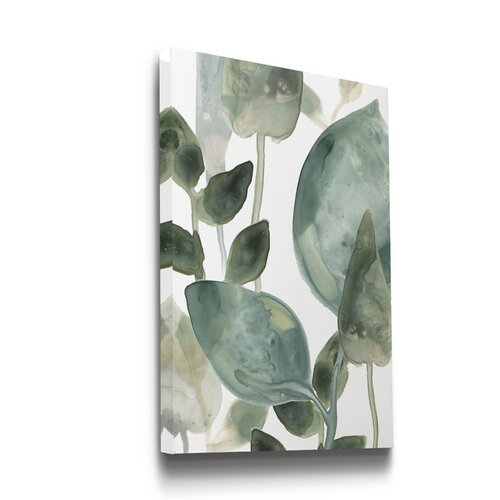 Tropical Water Leaves II On Canvas Print 